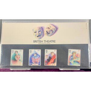 British Theatre Royal Mail Mint Stamp Set 1982 Adrian George Design Collectible